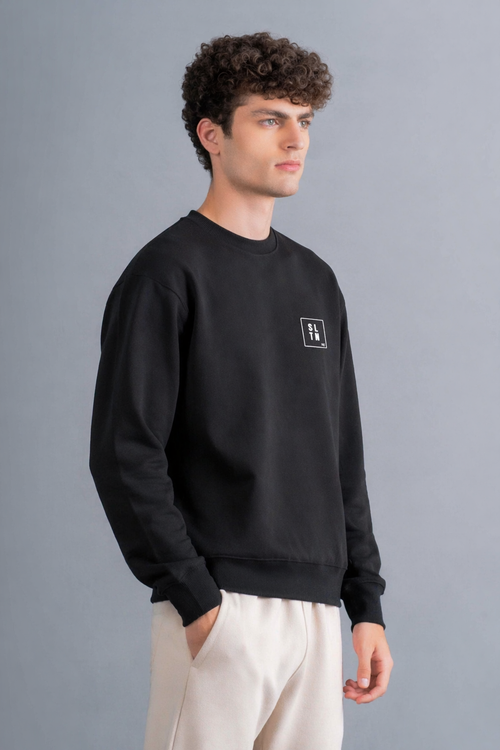 Classic Essential Sweatshirt – Jet Black