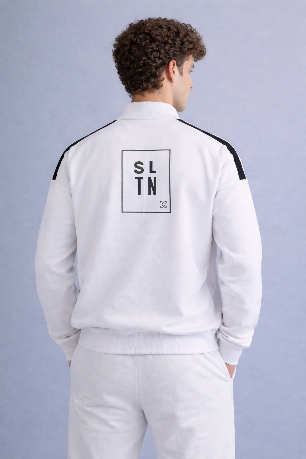 Essential Track Jacket – Ice White