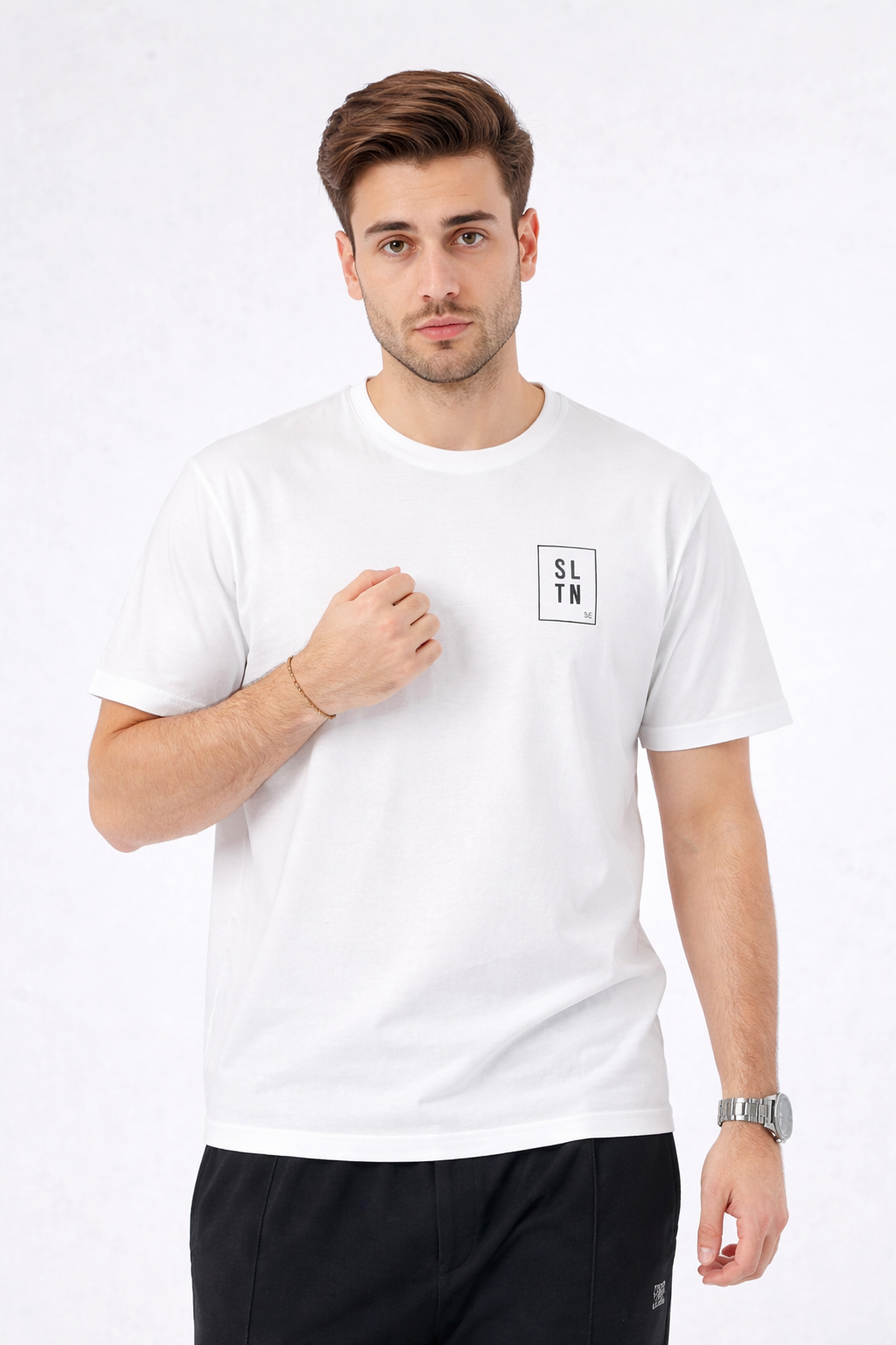 Essential Logo T-Shirt – Ice White